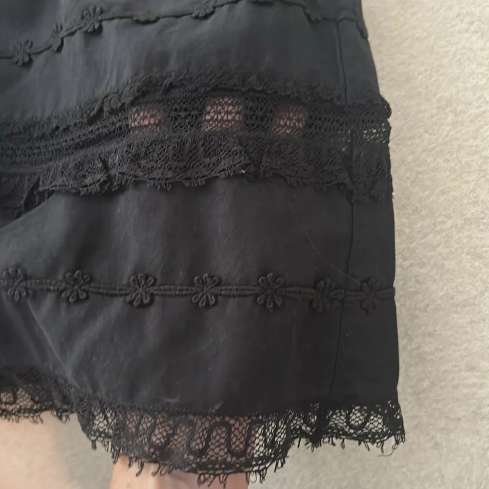 Ulla Johnson black cotton/lace top